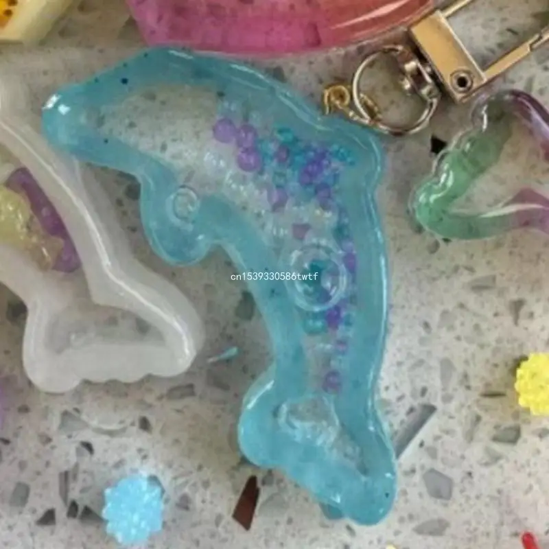 

Resin Shaker Mold Dolphin Casting Mold Epoxy Resin Mold Jewelry Keychain Earring Pendant Making DIY Crafts Dropship