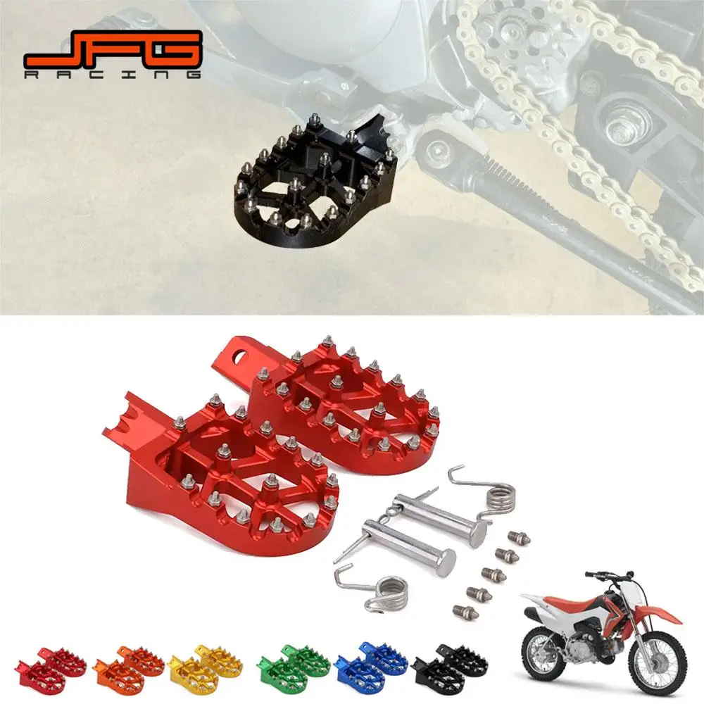 Motorcycle Footpeg Footrests Universal CNC For HONDA CRF XR 50 70 110 M2R SDG DHZ SSR KAYO Pit Bike motorcycle accessories motorcycle foot pedals motorcycle footrests