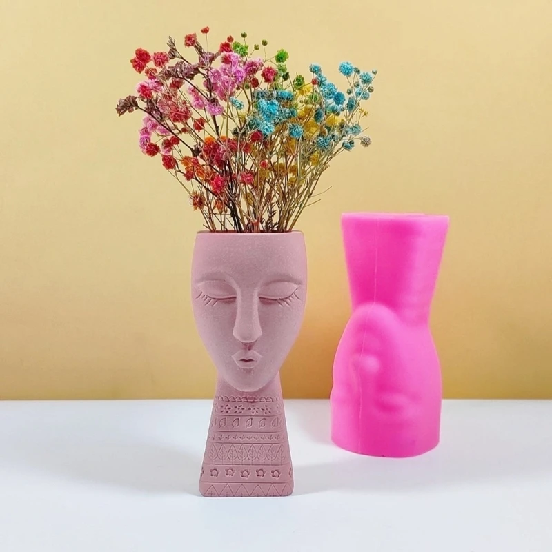 Vase Mould Flowerpots Silicone Molds Succulent Planter Molds Figure