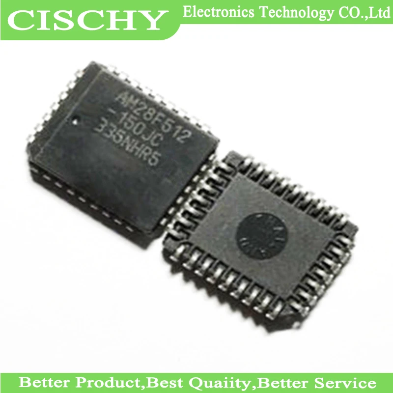 

4pcs/lot AM28F512-150JC AM28F512 28F512 PLCC-32