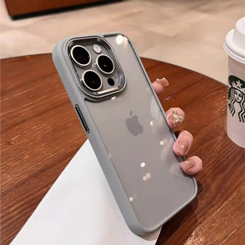 Premium Shockproof Clear Phone Case with Soft Bumper and Hard Acrylic Shield