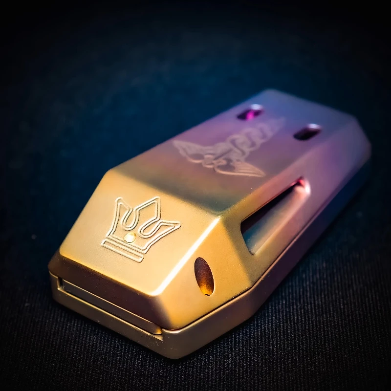 ZaoDong EDC 티타늄 합금 기계식 리바운드 피젯 푸시 카드 햅틱 슬라이더 다중 사운드 효과 감압 손가락 장난감