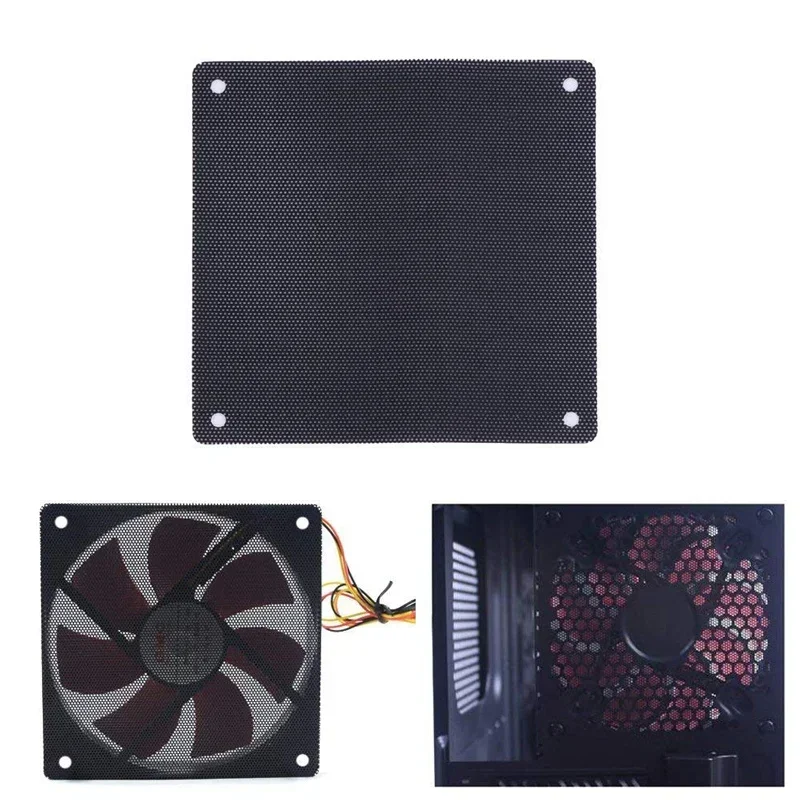 6cm 8cm 12cm PVC Black  Computer Fan Dust Filter Net Dustproof Cover Guard PC Cooler Fan Mesh Case 3