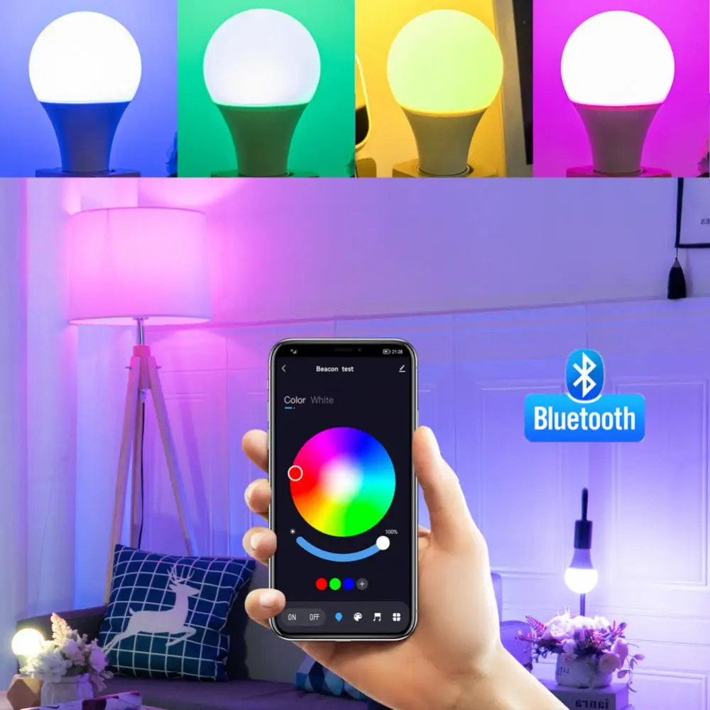 Tuya WiFi Smart LED Light Bulb 10W Bluetooth compatible Dimmable Magic Light Bulb Smart Led RGBW Lamp Home Decoration AC85 265V