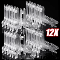 1/12PCS Acrylic Easels Table Top Plate Holder Clear  Plastic Dish Bowl Display Stand Rack Wedding Photo Frame Storage Decoration 1