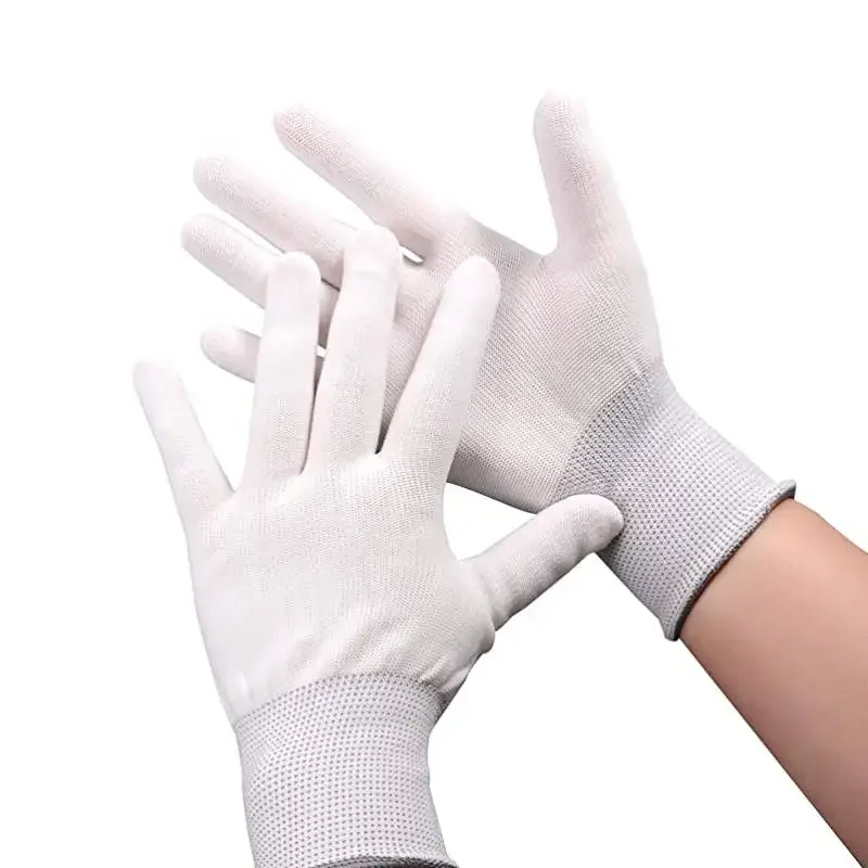 Protective Gloves 4Pairs White Work Non-slip for PC Sewing