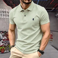 Polo homme 100 % coton pur, marque haut de gamme 2026, manches courtes, broderie poney, mode été, luxe, haut de golf, t-shirt décontracté 6