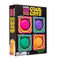 NEEDOH Cool Cat Squishy Toys Slow Rise Sensory Fidget Toys 4 Pack Teenie Cool Cats Squishies Sensory Fidget Toys Party Favors 5