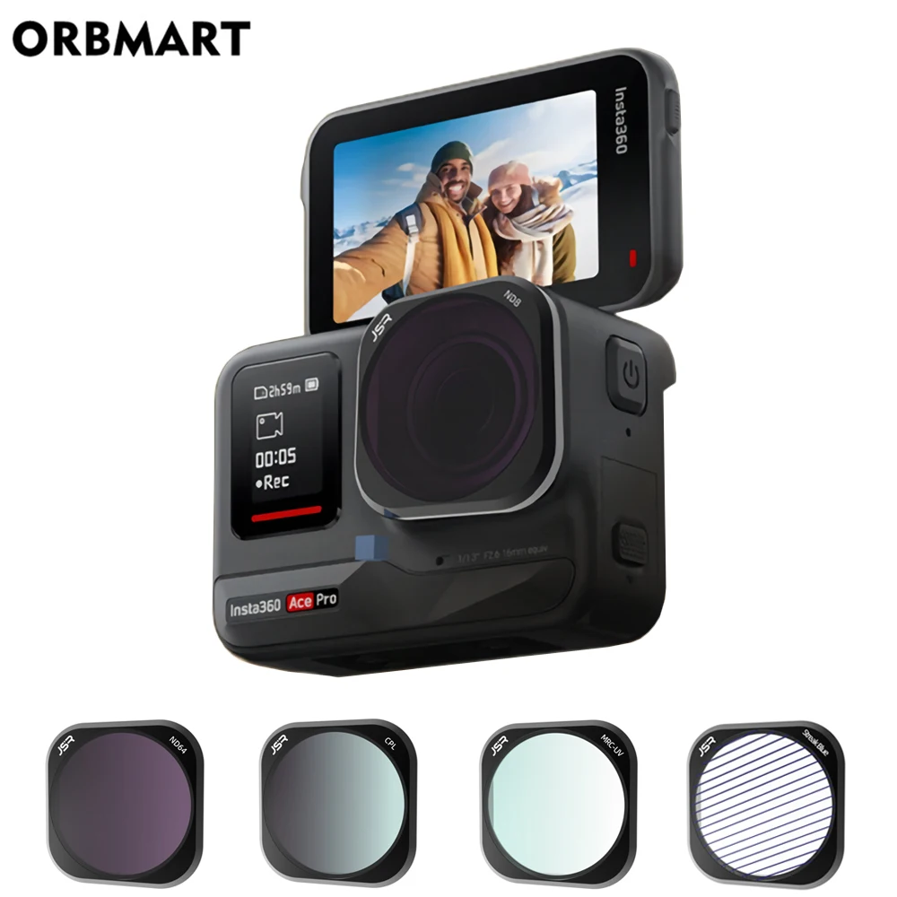 야외용 방수 스마트 듀얼 스크린 8MP 4K WiFi 보안 카메라 8 인스타 360 에이스 프로 렌즈 필터, UV CPL ND 매크로 야간 편광 카메라 렌즈, 인스타 360 에이스 프로 카메라 필터 액세서리