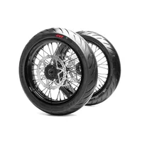 Kit de roues de vélo tout-terrain Ultra électrique 17 pouces, roues Ultra bee Supermoto avant 100/80-17/arrière 130/70-17, Kit de roues de rue 2