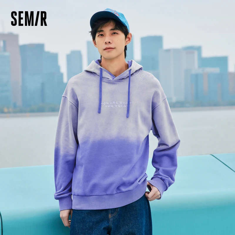 Semir Sweatshirt Women Loose Relaxed Dropped Shoulder Casual Style Letter Base Shirt  Elegant Versatile Hooded Pullover main image 1