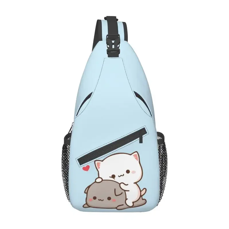 Mochi Peach And Goma Sling Crossbody Chest Bag Men Fashion Shoulder Backpack for Travel Cycling