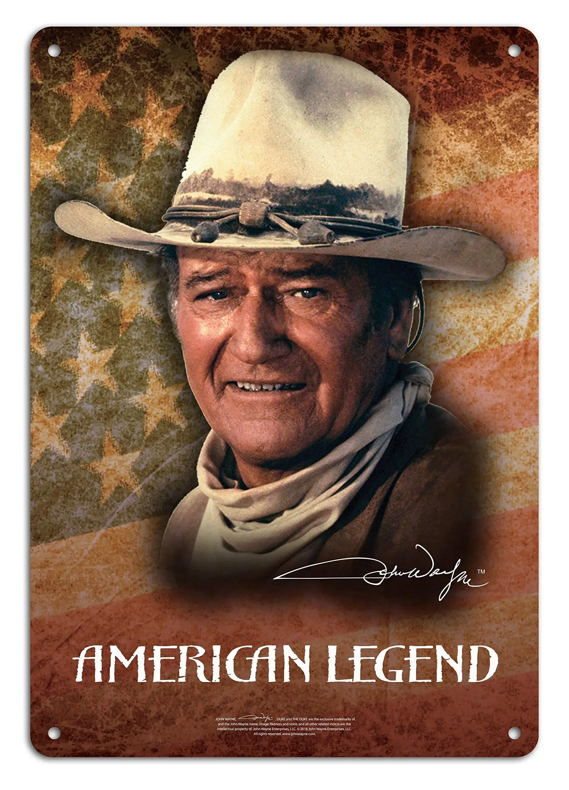 

John Wayne Retro Vintage Decor Sign Metal Tin Sign Home Bar Wall DecorIron Painting Decor for Bars Restaurants Cafes Pubs