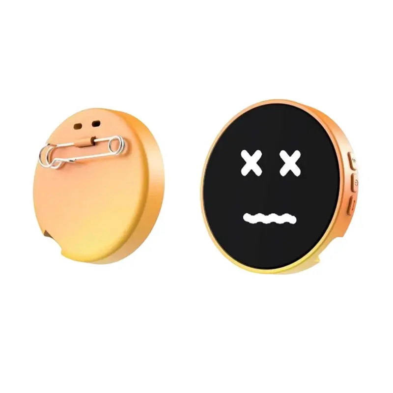 1.85인치 다이나믹 전자 배지 블루투스 5.4 디지털 디스플레이 배지 아이돌 콘서트용 GIF 애니메이션 A