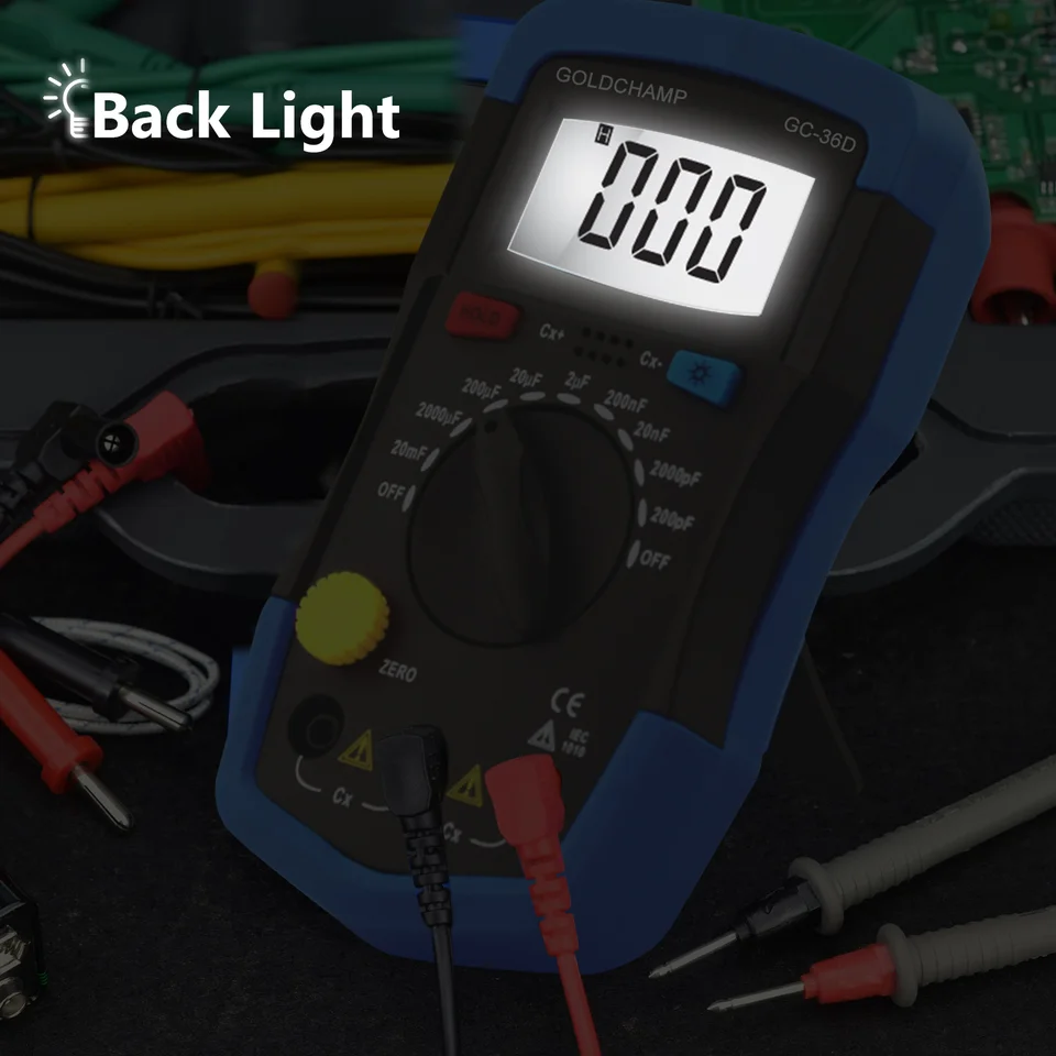 Misuratore Di Capacità Portatile GR-36D - Tester Condensatori 0.1pF-20000uF Con LCD - Foto 9