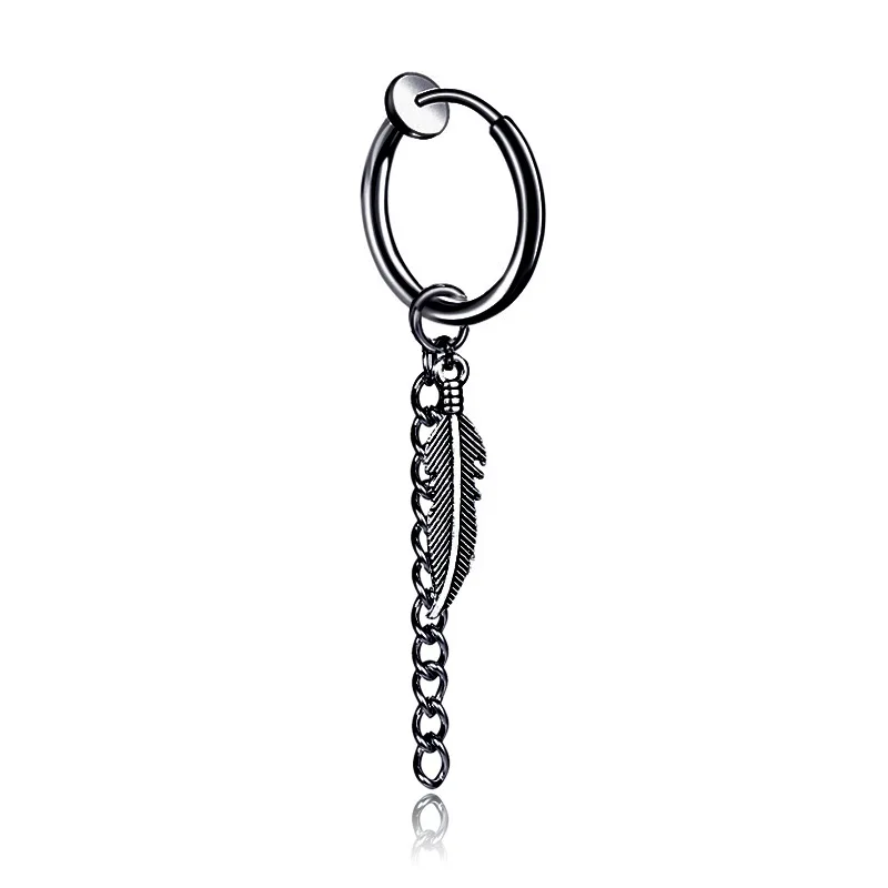 Orecchini a cerchio punk gotico con teschio Placcati argento Ciondoli vintage Unico scheletro testa goccia pendenti Cartilage Huggie Hoops unisex Halloween San Valentino