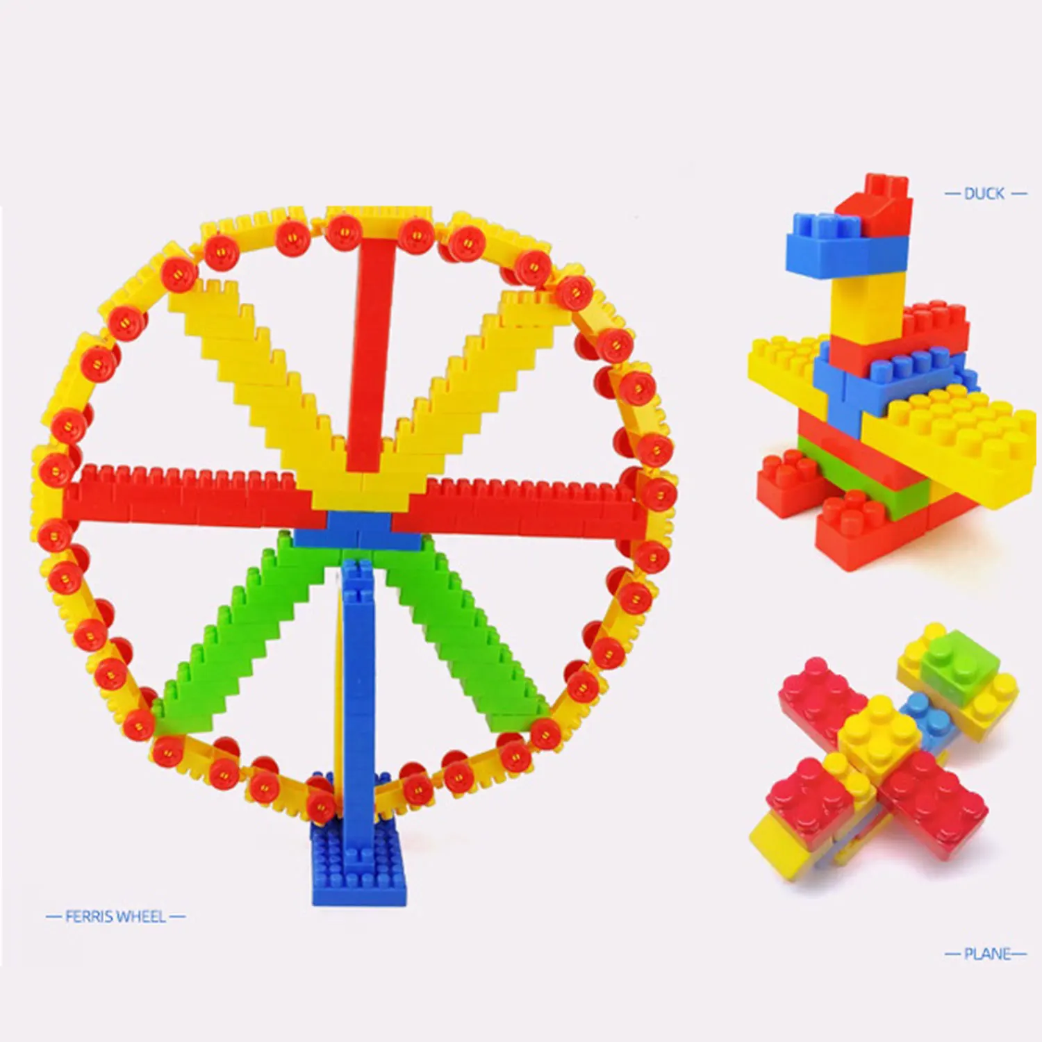 Building Blocks Toys 130Pcs Large Particle Building Block Stacking Toys Children's Early Education Educational Toys Creative Splicing Plastic