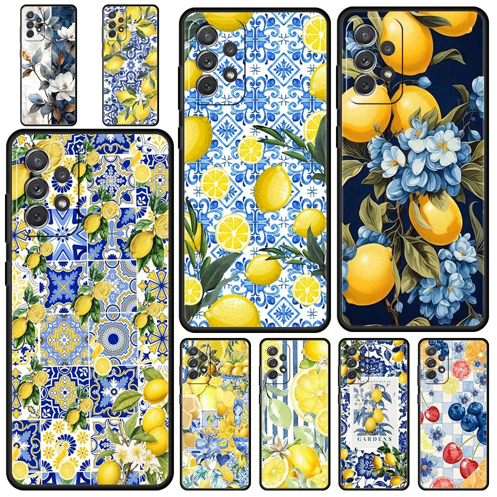 Fruit Lemon Print Phone Case - Vibrant Protective Cover with Stylish Fruit Design