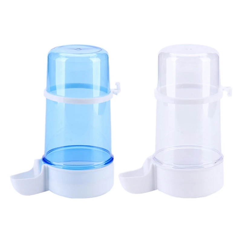

No-Mess Bird Feeders 2 Pieces Parrot Automatic Water Dispenser Seed Feeder for Small to Birds Hang for Cage