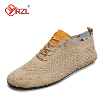 YRZL Men's Summer Mesh Thin Bottom New Style Breathable Non-Slip Casual Walking Slippers Lightweight Driving Shoes for Men 1