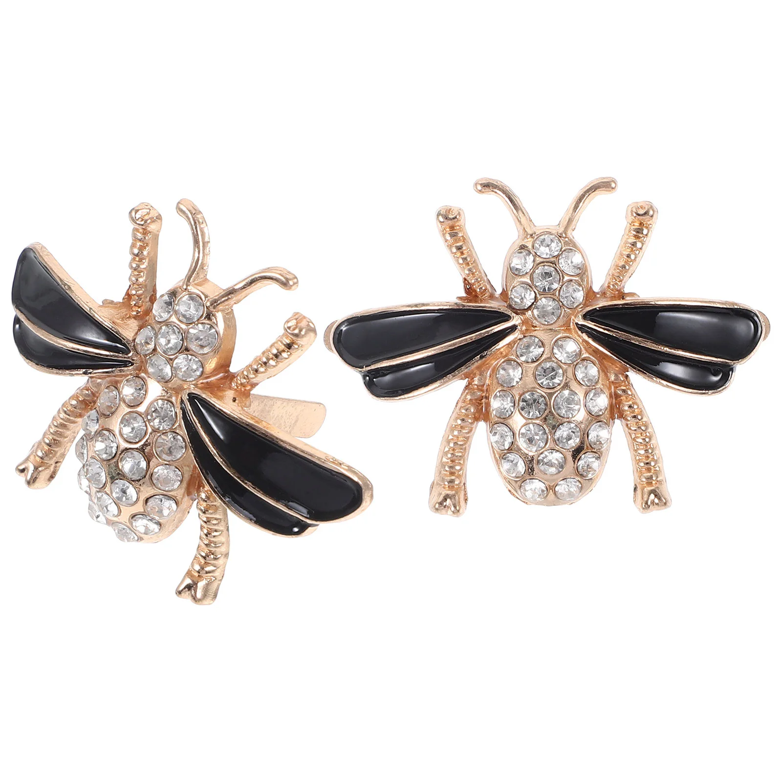 

2 Pcs Shoe Buckle Decor Clips Ornaments Accessories Bee Charm Cute Metal Buckles
