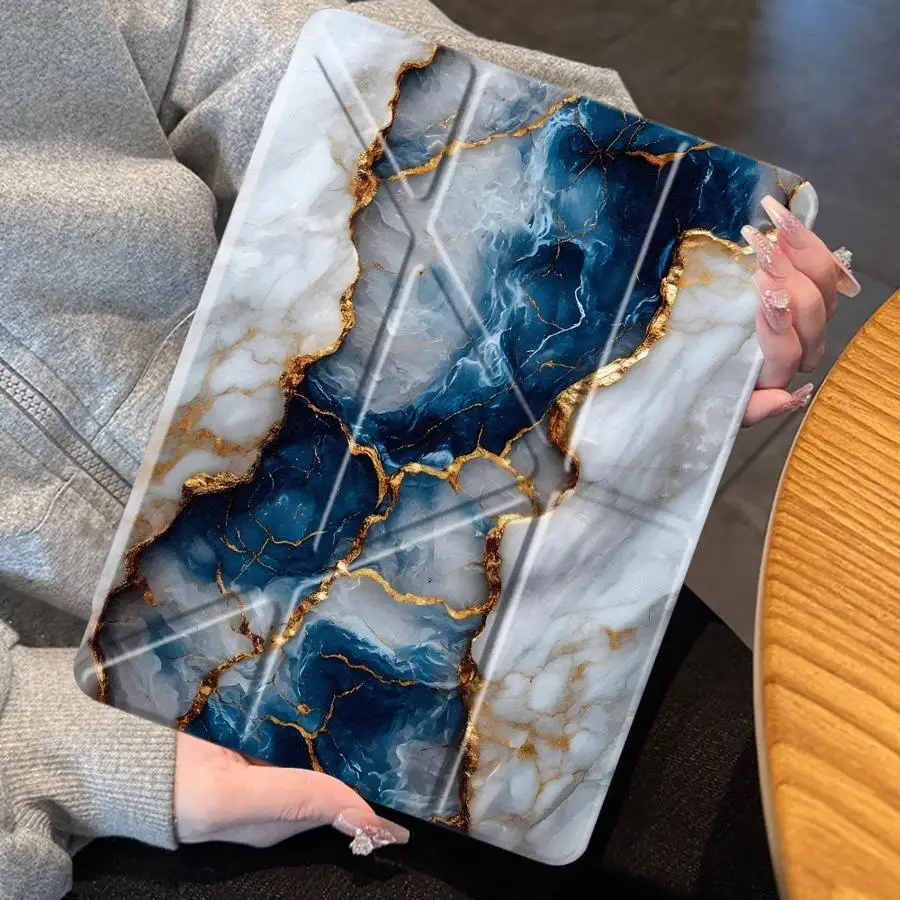 Marble Tablet Case with Holder - Universal Fit