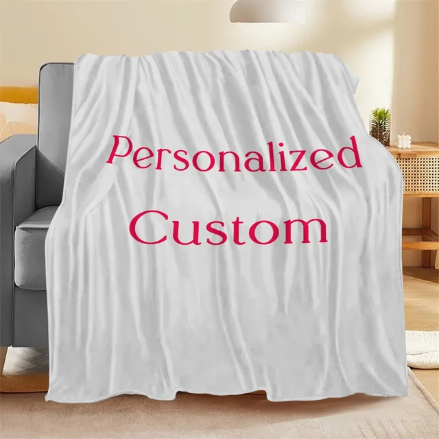 Personalized Custom Blanket with Photo - Unique Gift for Boyfriend Birthday Girls Dogs Guest Celebration Soft Comforter Throw 6