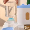 Hot cat bowl Pet food set Dog dog Cat Standing rabbit ear feeder Water feeder Pet food set pet supplies 4