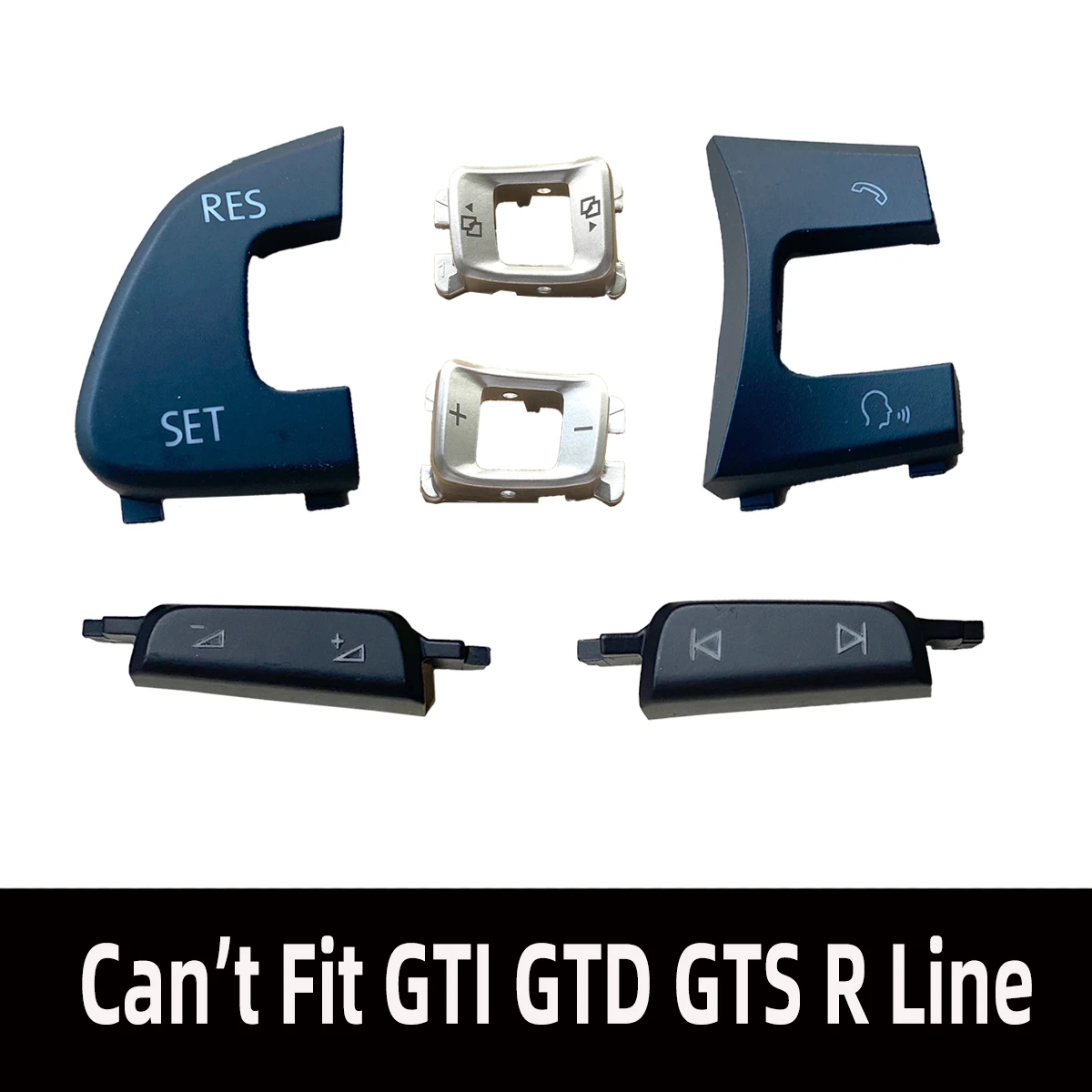 New Steering Wheel Multifunction Switch Button Cover Cap For VW Golf 7