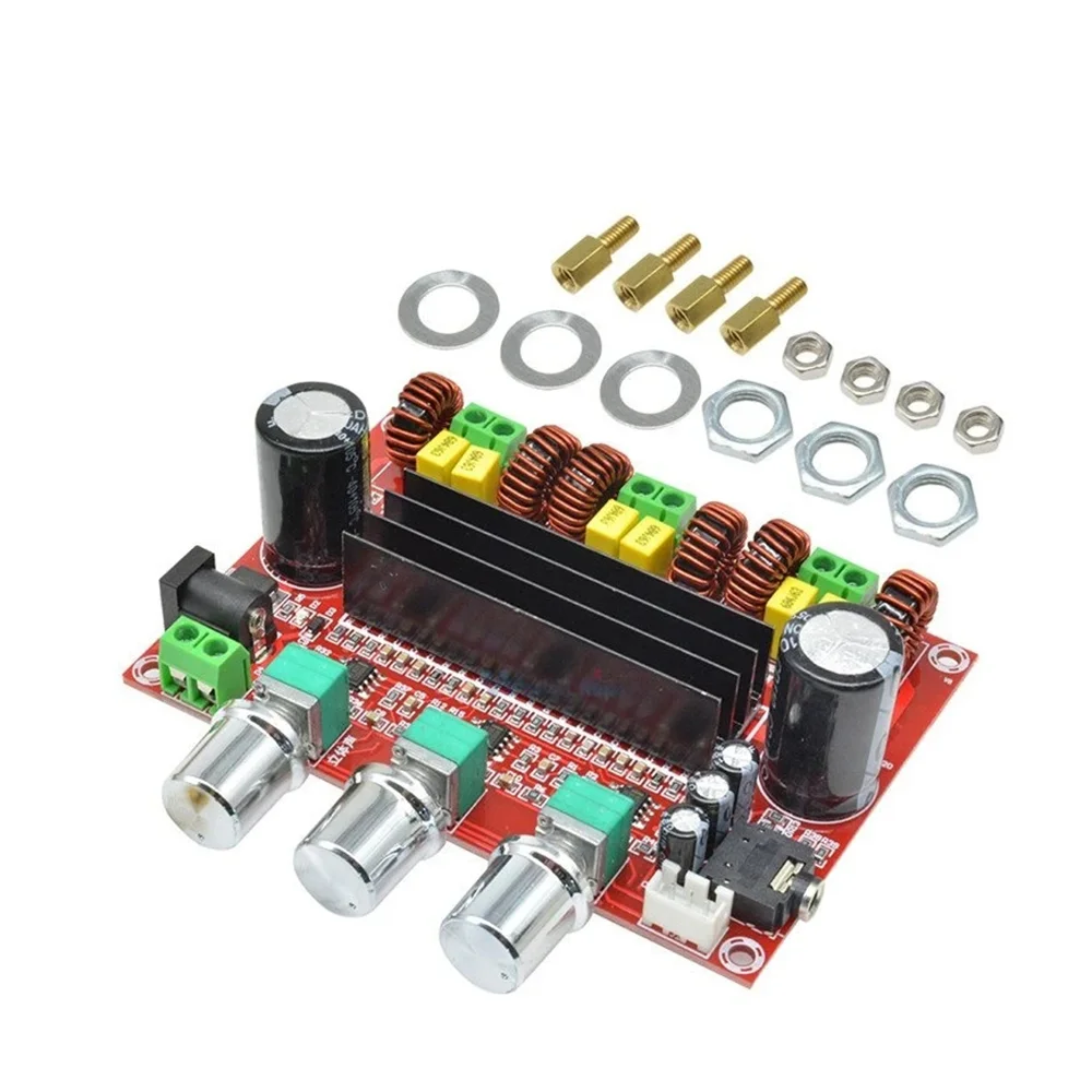 

1 PC XH-M139 TPA3116D2 2x 50W +100W 2.1 Channel Digital Subwoofer Power Amplifier Board TPA3116*2 3 Channels DC 12-24V