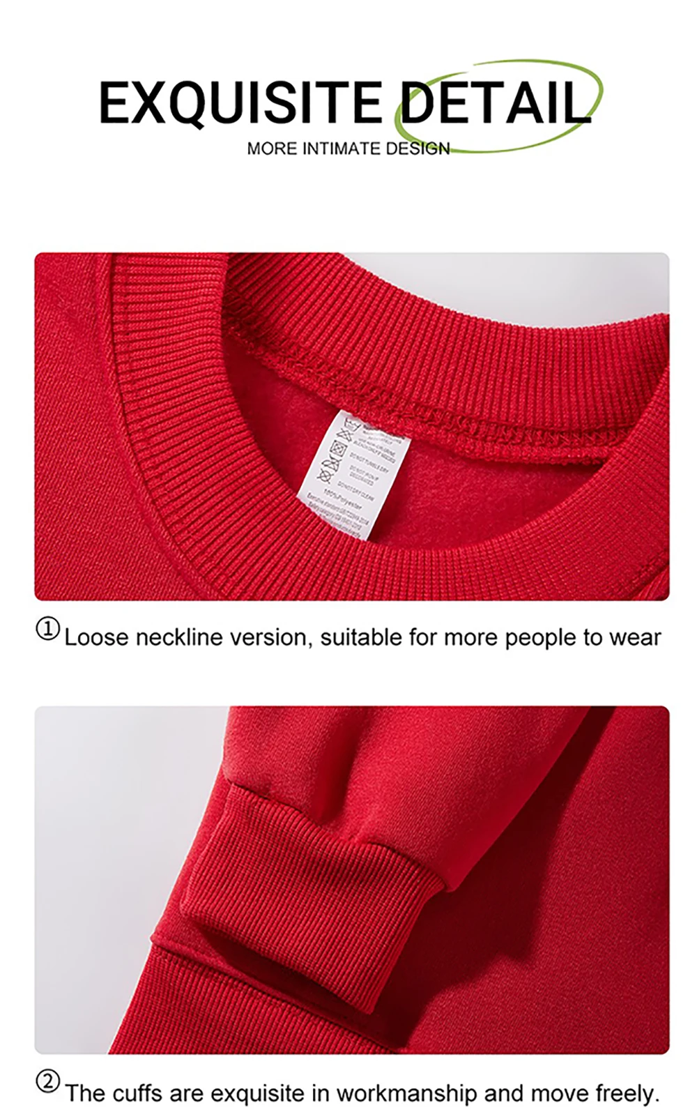 Simple autumn women's hoodie, casual fleece long sleeved warm full set women's pullover