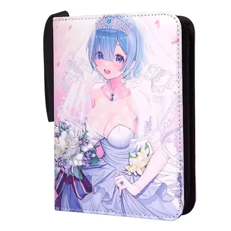 

Card Album Book Rem Ram Re:Life in A Different World From Zero 400PCS High-capacity Loose Leaf Zipper Collection Autograph Album