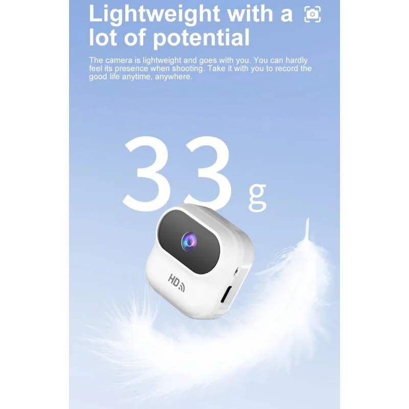 1pc HD 액션 카메라 야외 휴대용 vlog 스포츠 사이클링 카메라 wifi 애완 동물 모니터링 카메라 미니 자기 레코더