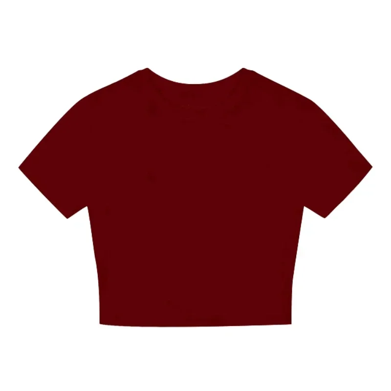 صيف 2025 الصلبة الأساسية قصيرة الأكمام المرأة التي شيرت عادية أسود أبيض موضة المحاصيل تي شيرت السيدات موضة الكورية تي شيرت 3