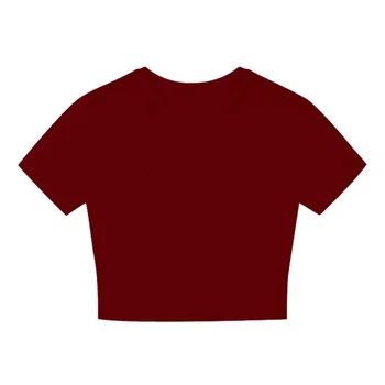 صيف 2025 الصلبة الأساسية قصيرة الأكمام المرأة التي شيرت عادية أسود أبيض موضة المحاصيل تي شيرت السيدات موضة الكورية تي شيرت 3