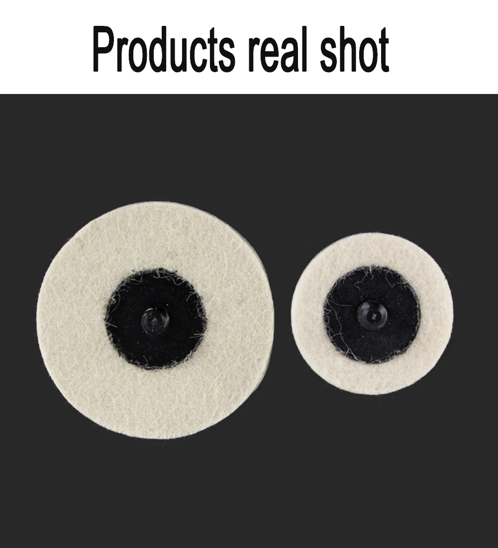 S9d406536b8df4d2683c03b2485142cc4U 50mm/75mm Wool Polishing Wheel Buffing Pads Quick Change Felt Polishing Disc Roll Rock for Rotary Tool Abrasive