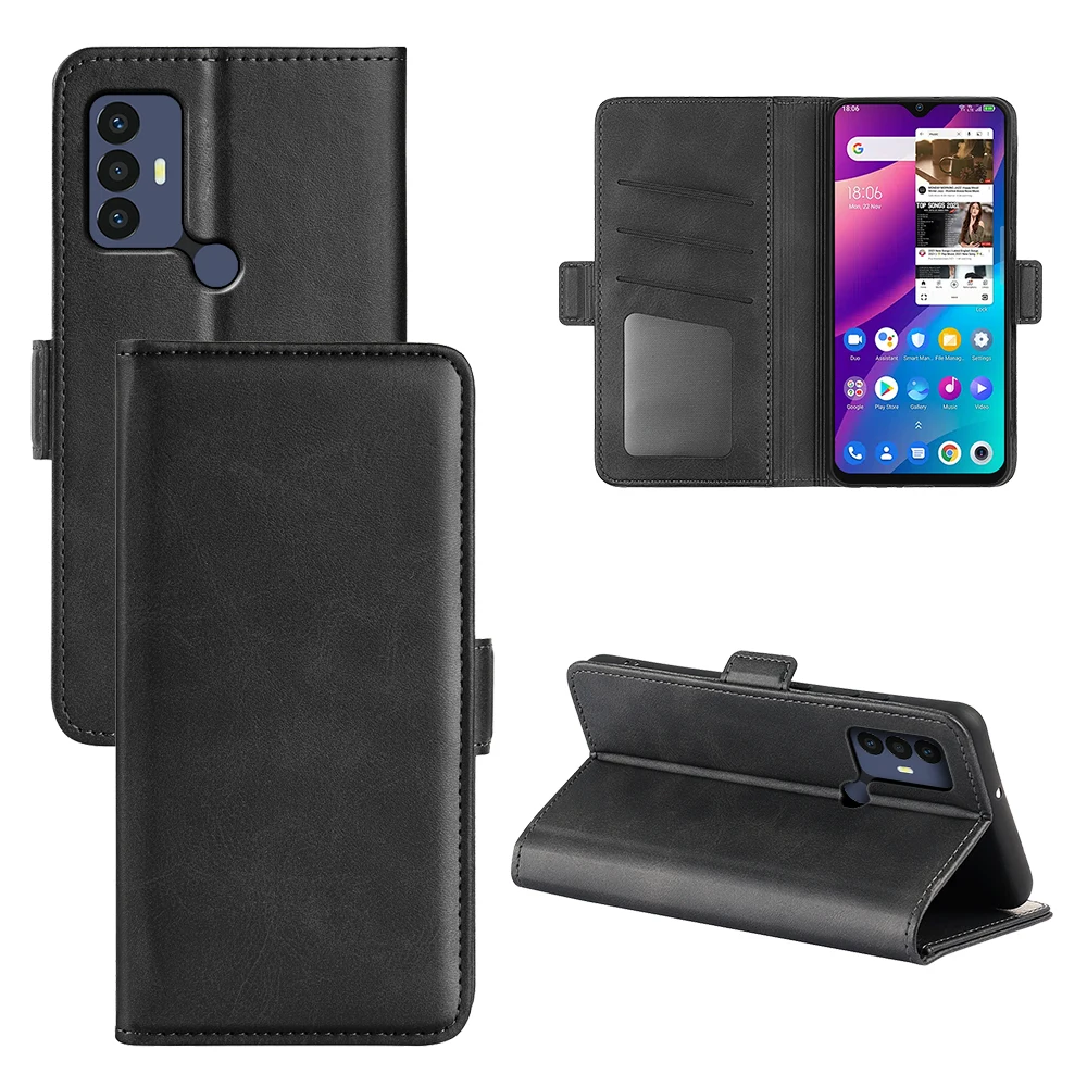 Fertuo Cover per TCL 30 SE/TCL 305/306, Custodia Portafoglio Cover a Libro in Pelle Flip Case con Silicone Bumper, Fibbia Magnetica, Porta Carte, Kickstand, per TCL 30SE / TCL 305/306, Rosso