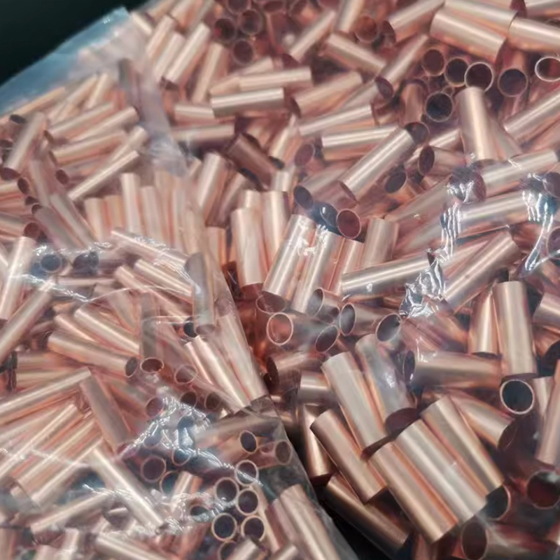 100Pcs Copper Connecting Pipe Wire Joint Small Copper Tube Terminal Cable Lug Connection Tube Wire Connector