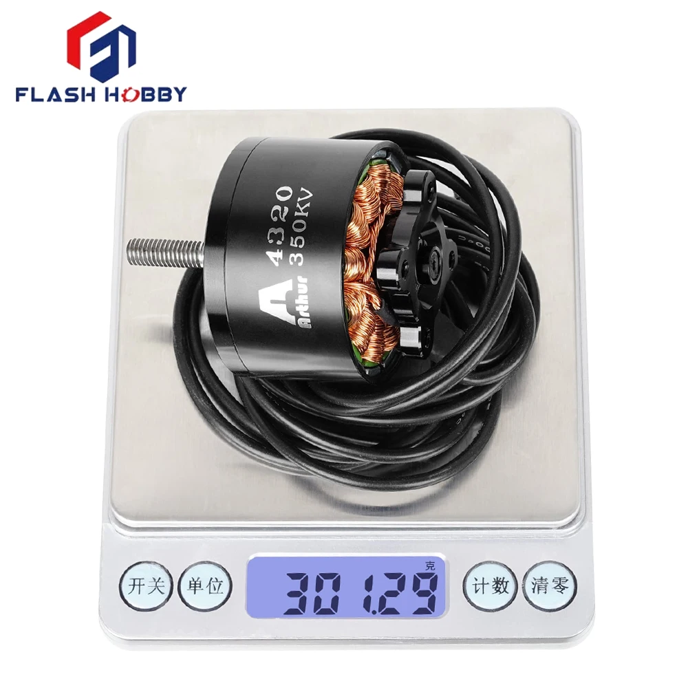 FlashHobby Flash Hobby A4320 4320 KV350 BLDC Outrunner Motor 5mm Shaft For RC Fixed-wing Fpv Drone Parts Accessories