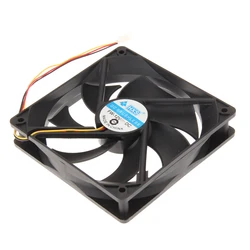 Efficient 120mm Computer Case Cooling Fan - Quiet 12V 3 - Pin Portable Cooler with 1300RPM Airflow