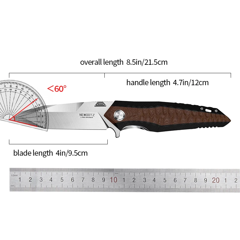 D2 Blade G10 Handle Survival Pocket Camping Knife Hunting Tactical EDC Outdoor Folding Knife for Hiking Self Defense Men Gift 2