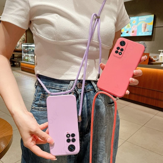 Xiaomi Redmi Note 10 5G / POCO M3 PRO 5G Funda Silicona Líquida con cordón  color Morada