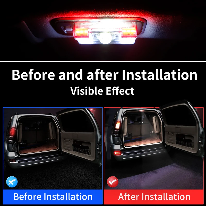 2003-2009 For Toyota Land Cruiser Prado 120 Lc120 Fj120 Upgrade Interior Design Accessories Warning lamp Reading Ceiling Light