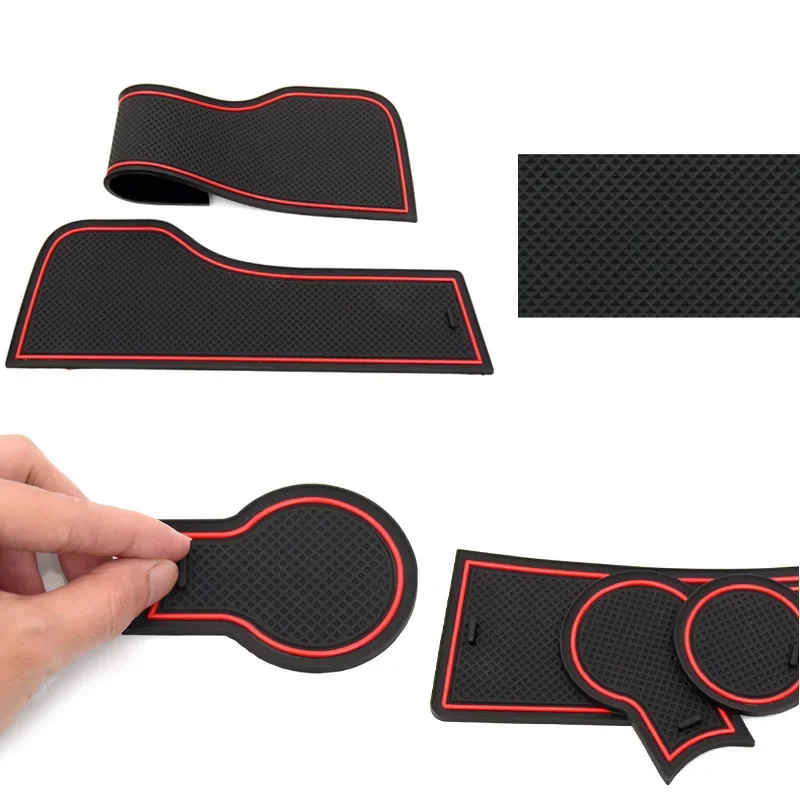 for Hyundai 09-15 IX35 Accessories Anti-Slip Rubber Gate Slot Cup Mat 16PCS