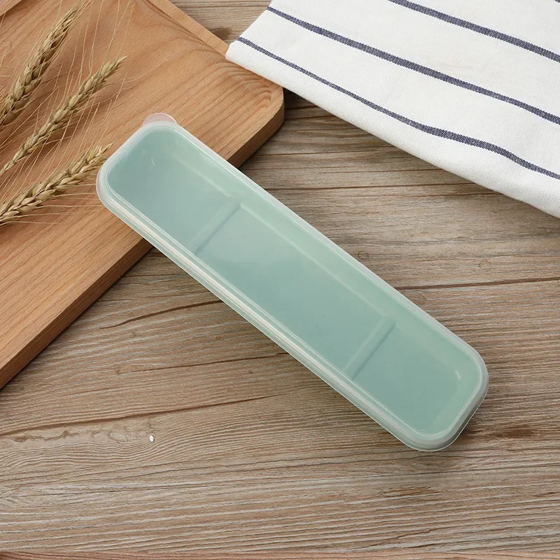 Tableware Box Portable Cutlery Case Spoon Fork Storage Box Students Household Dinnerware Bag Multicolor Transparent Cover