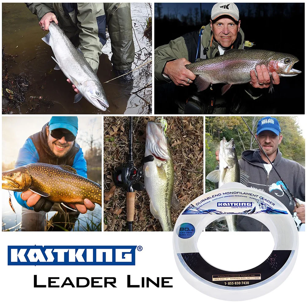 KastKing DuraBlend White Monofilament Wire Super Strong Nylon Fishing Line 20LB-200LB With Low Stretch and Memory 110M/120Yds fishing line fishing tackle
