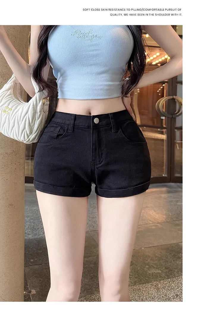American Sle Hot Girl Low Waist Hip Enhancing Denim orts Women Summer New Slimming Small Size Versatile Hot Pants