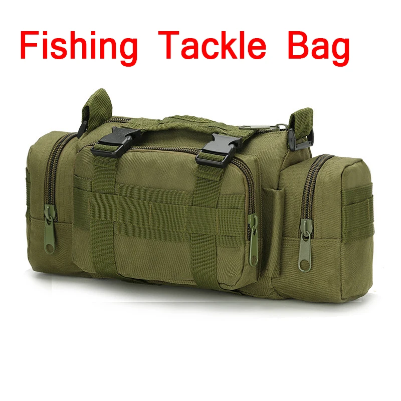 

New Fishing Tackle Bag Single Shoulder Crossbody Waterproof Bags Waist Pack Lures Gear Utility Storage FishingBox Tactical Bag