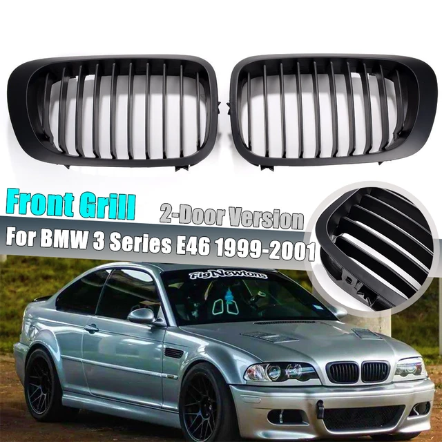 Car Front Kidney Black Grille for BMW E46 Grill Facelift Prefacelift 2 Door  Coupe/ 4 Door Sedan Tuning - AliExpress