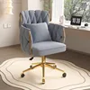 Anchor Gaming Chair Light Luxury Bedroom Girls Makeup Chair Gold Lift Feet Textured Material Office Computer Chair 2